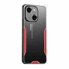 For iPhone 14 Blade Series TPU Hybrid Metal Phone Case(Red) - 1