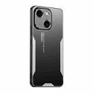 For iPhone 14 Plus Blade Series TPU Hybrid Metal Phone Case(Silver) - 1