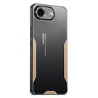 For iPhone 16e Blade Series TPU Hybrid Metal Phone Case(Gold) - 1