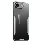 For iPhone 16e Blade Series TPU Hybrid Metal Phone Case(Silver) - 1