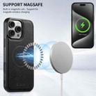 For iPhone 13 Pro Max Suteni H20 Cross-Grain MagSafe Horizontal Card Bag Back Phone Case(Black) - 3