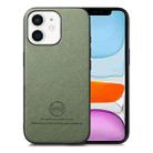 For iPhone 11 Twill Fabric Leather Skin Back Phone Case(Green) - 1