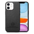 For iPhone 11 Twill Fabric Leather Skin Back Phone Case(Black) - 1