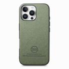 For iPhone 11 Pro Twill Fabric Leather Skin Back Phone Case(Green) - 2