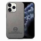 For iPhone 11 Pro Twill Fabric Leather Skin Back Phone Case(Gray) - 1