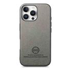 For iPhone 11 Pro Max Twill Fabric Leather Skin Back Phone Case(Gray) - 2