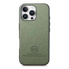 For iPhone 12 Pro Max Twill Fabric Leather Skin Back Phone Case(Green) - 2