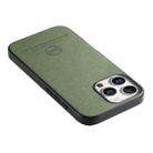 For iPhone 12 Pro Max Twill Fabric Leather Skin Back Phone Case(Green) - 3