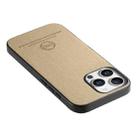 For iPhone 12 Pro Max Twill Fabric Leather Skin Back Phone Case(Khaki) - 3