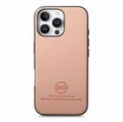 For iPhone 13 Pro Max Twill Fabric Leather Skin Back Phone Case(Pink) - 2