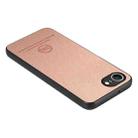 For iPhone 16e Twill Fabric Leather Skin Back Phone Case(Pink) - 3