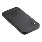 For iPhone X / XS Twill Fabric Leather Skin Back Phone Case(Black) - 3