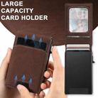 For Samsung Galaxy S25 Ultra 5G Suteni H19 Litchi Texture 2-in-1 MagSafe Removable Card Case Back Phone Case(Brown) - 3