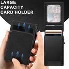 For Samsung Galaxy S25 5G Suteni H19 Litchi Texture 2-in-1 MagSafe Removable Card Case Back Phone Case(Black) - 3