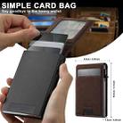 For Samsung Galaxy S25 5G Suteni H19 Litchi Texture 2-in-1 MagSafe Removable Card Case Back Phone Case(Brown) - 3