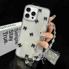 For iPhone 15 Pro Little Fresh Bow Bracelet Chain TPU Phone Case(Black) - 1