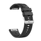 For Huawei Watch GT 5 / GT 5 Pro 46mm Push Connector 22mm Hybrid Nylon Silicone Watch Band(Black) - 2