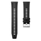 For Huawei Watch GT 5 / GT 5 Pro 46mm Push Connector 22mm Hybrid Nylon Silicone Watch Band(Black) - 3