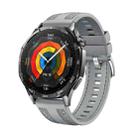 For Huawei Watch GT 5 / GT 5 Pro 46mm Push Connector 22mm Hybrid Nylon Silicone Watch Band(Gray) - 1