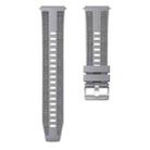 For Honor Watch 4 Pro Push Connector 22mm Hybrid Nylon Silicone Watch Band(Gray) - 3