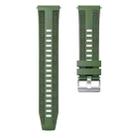 For Honor Watch 4 Pro Push Connector 22mm Hybrid Nylon Silicone Watch Band(Spruce Green) - 3