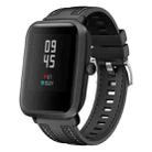 For Amazfit Bip 5 / GTR 4 Push Connector 22mm Hybrid Nylon Silicone Watch Band(Black) - 1