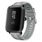 For Amazfit Bip 5 / GTR 4 Push Connector 22mm Hybrid Nylon Silicone Watch Band(Gray) - 1