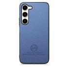 For Samsung Galaxy S21 5G Twill Fabric Leather Skin Back Phone Case(Blue) - 2