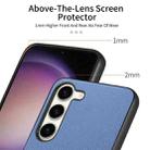 For Samsung Galaxy S21+ 5G Twill Fabric Leather Skin Back Phone Case(Blue) - 3