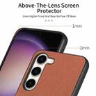 For Samsung Galaxy S21+ 5G Twill Fabric Leather Skin Back Phone Case(Brown) - 3