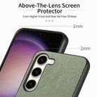 For Samsung Galaxy S21+ 5G Twill Fabric Leather Skin Back Phone Case(Green) - 3
