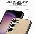 For Samsung Galaxy S21+ 5G Twill Fabric Leather Skin Back Phone Case(Khaki) - 3