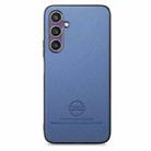 For Samsung Galaxy S21 FE 5G Twill Fabric Leather Skin Back Phone Case(Blue) - 2