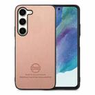 For Samsung Galaxy S21 FE 5G Twill Fabric Leather Skin Back Phone Case(Pink) - 1