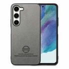 For Samsung Galaxy S21 FE 5G Twill Fabric Leather Skin Back Phone Case(Gray) - 1