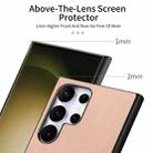 For Samsung Galaxy S22 Ultra 5G Twill Fabric Leather Skin Back Phone Case(Pink) - 3