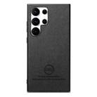 For Samsung Galaxy S22 Ultra 5G Twill Fabric Leather Skin Back Phone Case(Black) - 2