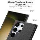For Samsung Galaxy S22 Ultra 5G Twill Fabric Leather Skin Back Phone Case(Black) - 3