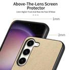 For Samsung Galaxy S23 5G Twill Fabric Leather Skin Back Phone Case(Khaki) - 3