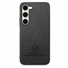 For Samsung Galaxy S23 5G Twill Fabric Leather Skin Back Phone Case(Black) - 2