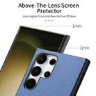 For Samsung Galaxy S23 Ultra 5G Twill Fabric Leather Skin Back Phone Case(Blue) - 3