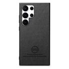 For Samsung Galaxy S23 Ultra 5G Twill Fabric Leather Skin Back Phone Case(Black) - 2