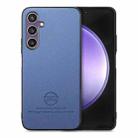 For Samsung Galaxy S23 FE 5G Twill Fabric Leather Skin Back Phone Case(Blue) - 1