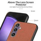 For Samsung Galaxy S23 FE 5G Twill Fabric Leather Skin Back Phone Case(Brown) - 3