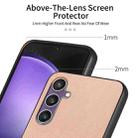 For Samsung Galaxy S23 FE 5G Twill Fabric Leather Skin Back Phone Case(Pink) - 3