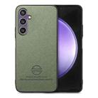 For Samsung Galaxy S23 FE 5G Twill Fabric Leather Skin Back Phone Case(Green) - 1