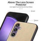 For Samsung Galaxy S23 FE 5G Twill Fabric Leather Skin Back Phone Case(Khaki) - 3
