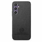 For Samsung Galaxy S23 FE 5G Twill Fabric Leather Skin Back Phone Case(Black) - 2