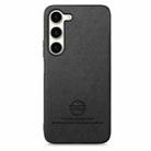 For Samsung Galaxy S24 5G Twill Fabric Leather Skin Back Phone Case(Black) - 2