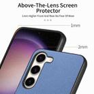 For Samsung Galaxy S24+ 5G Twill Fabric Leather Skin Back Phone Case(Blue) - 3